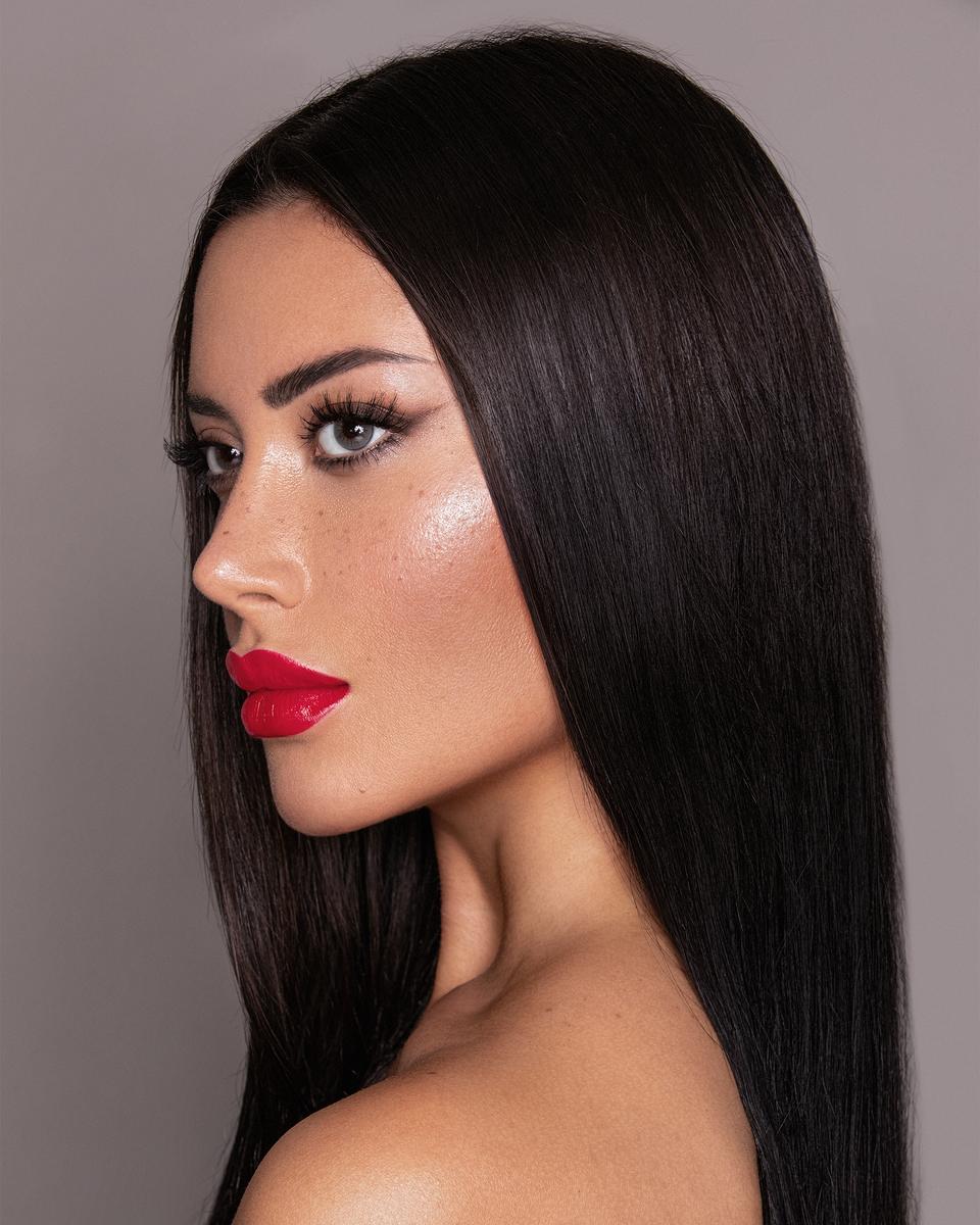 Glossy sleek straight hair