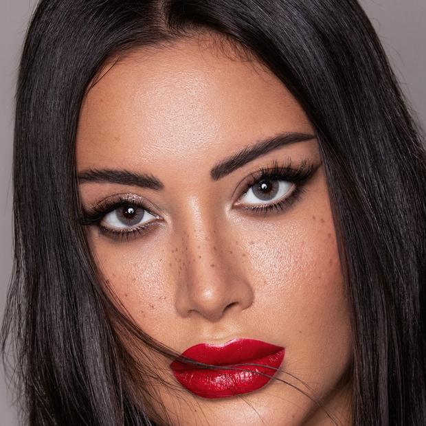 Hair colour and red-lip glam at Laurance, Dubai