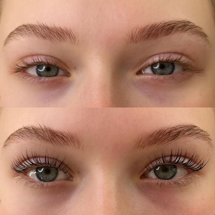 Lash tint before and after at Laurance, DIFC Dubai