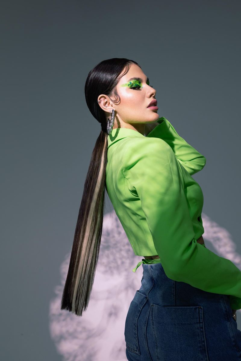 Sleek editorial ponytail updo at Laurance, DIFC Dubai